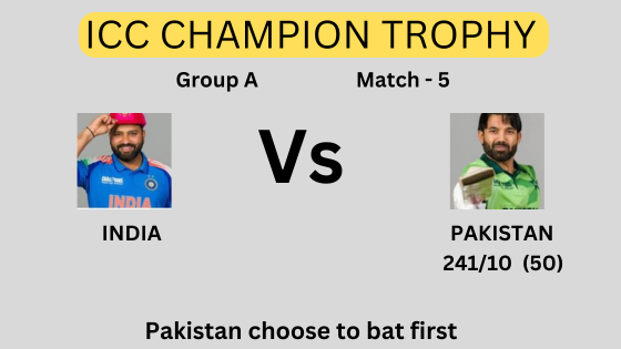 India vs Pakistan ICC Champions Trophy 2025